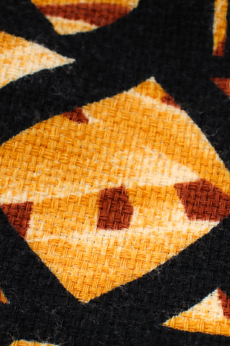 Vintage YSL Yves Saint Laurent Wax Print Safari Jacket fabric detail at Recess LA