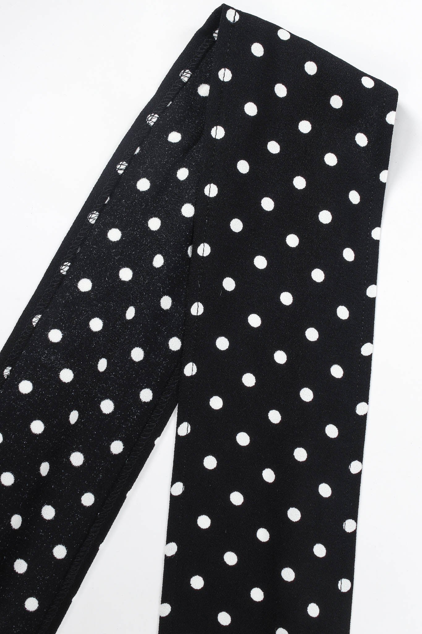Vintage Saint Laurent 1981 S/S Polka Dot Carwash Pleat Dress belt tie detail @ Recess Los Angeles