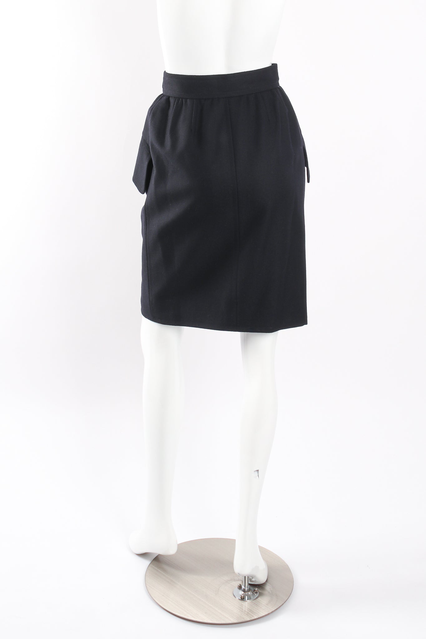 Batwing Uniform Peplum Skirt back on mannequin at Recess LA