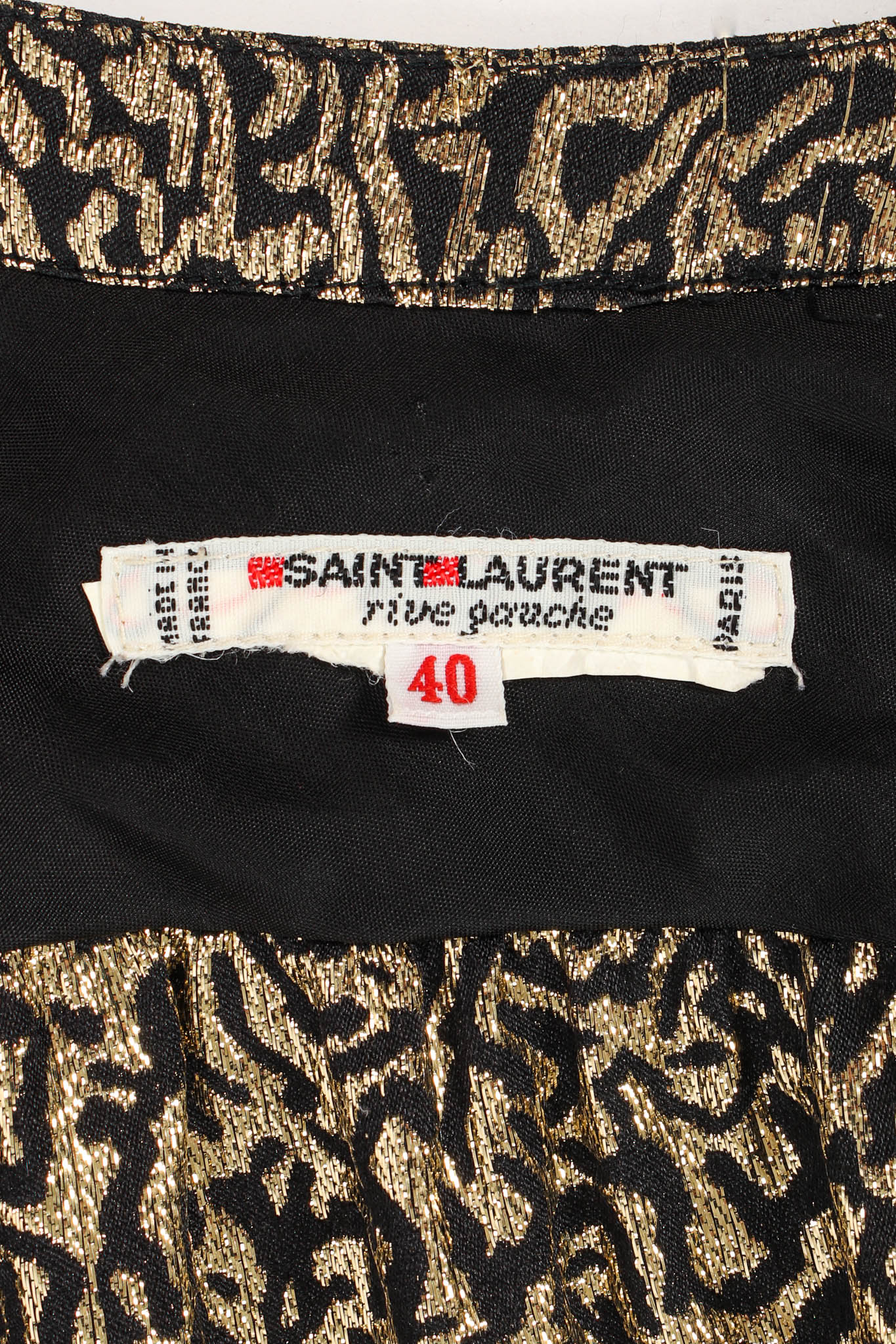 Vintage Saint Laurent Abstract Lamé Art Top tag @ Recess Los Angeles