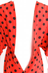 Vintage YSL Yves Saint Laurent Sweetheart Dot Dress zipper at Recess Los Angeles