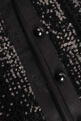 Vintage Saint Laurent 1980s Satin Sequin Jacket buttons/sequin close @ Recess Los Angeles