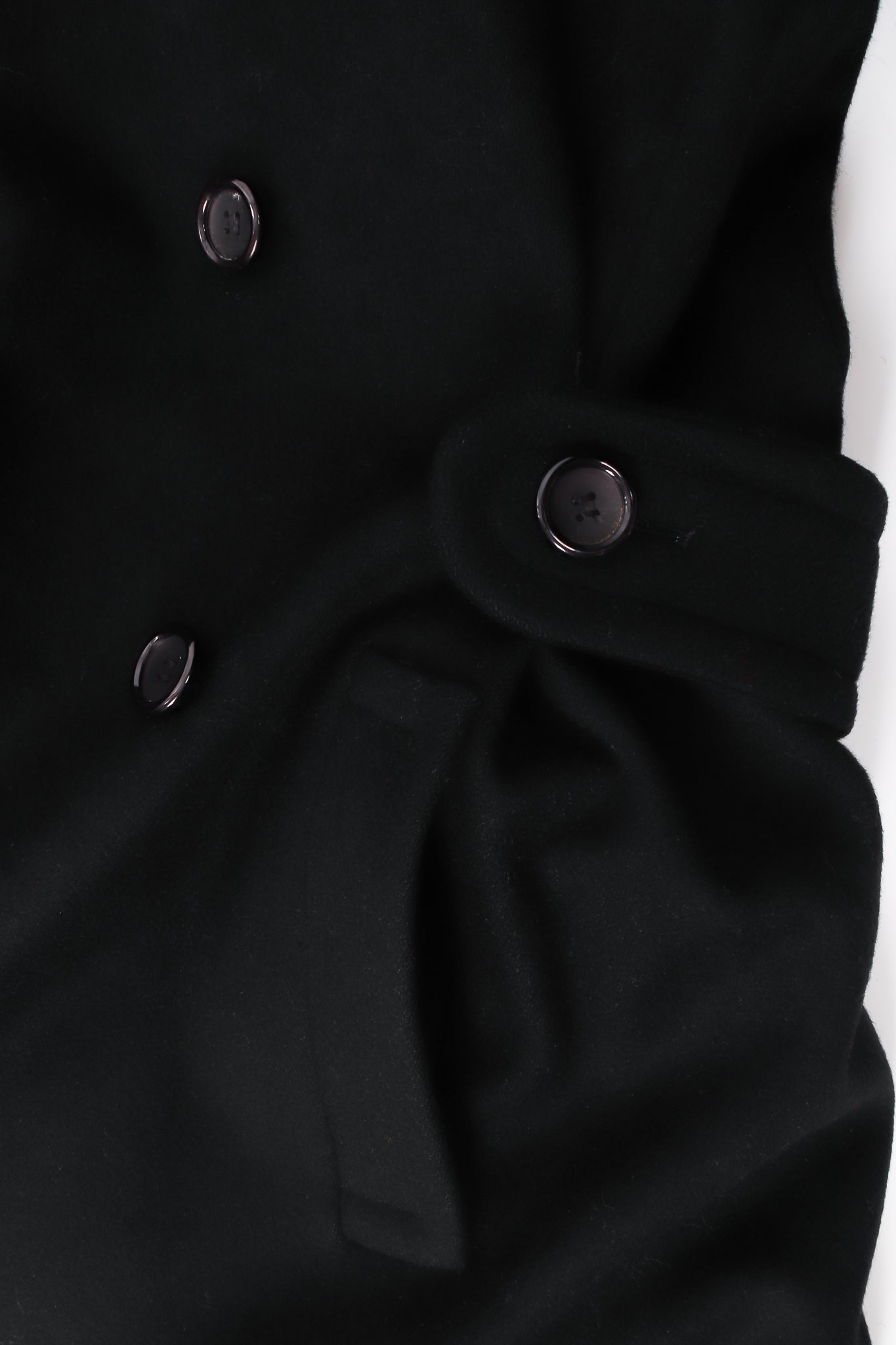 Vintage Yves Saint Laurent YSL Wool Princess Peacoat detail at Recess Los Angeles