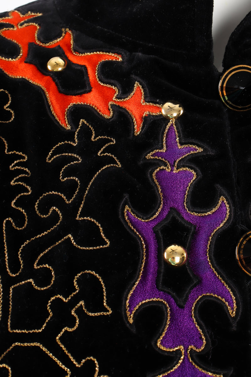 Vintage YSL Yves Saint Laurent Velvet Embroidered Jacket on Mannequin detail @ Recess LA