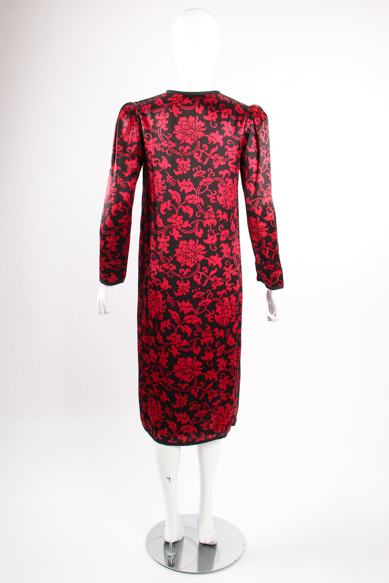 Vintage Yves Saint Laurent YSL Floral Damask Shift Dress on Mannequin Back at Recess Los Angeles