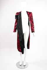 Vintage Yves Saint Laurent YSL Floral Damask Shift Dress on Mannequin open at Recess LA