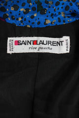 Vintage Saint Laurent Abstract Speckle Silk Jacket label @ Recess Los Angeles