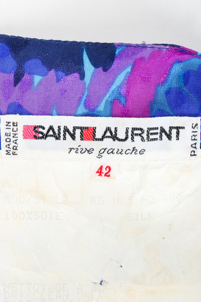 Vintage YSL Yves Saint Laurent Impressionist Wrap Dress Label at Recess
