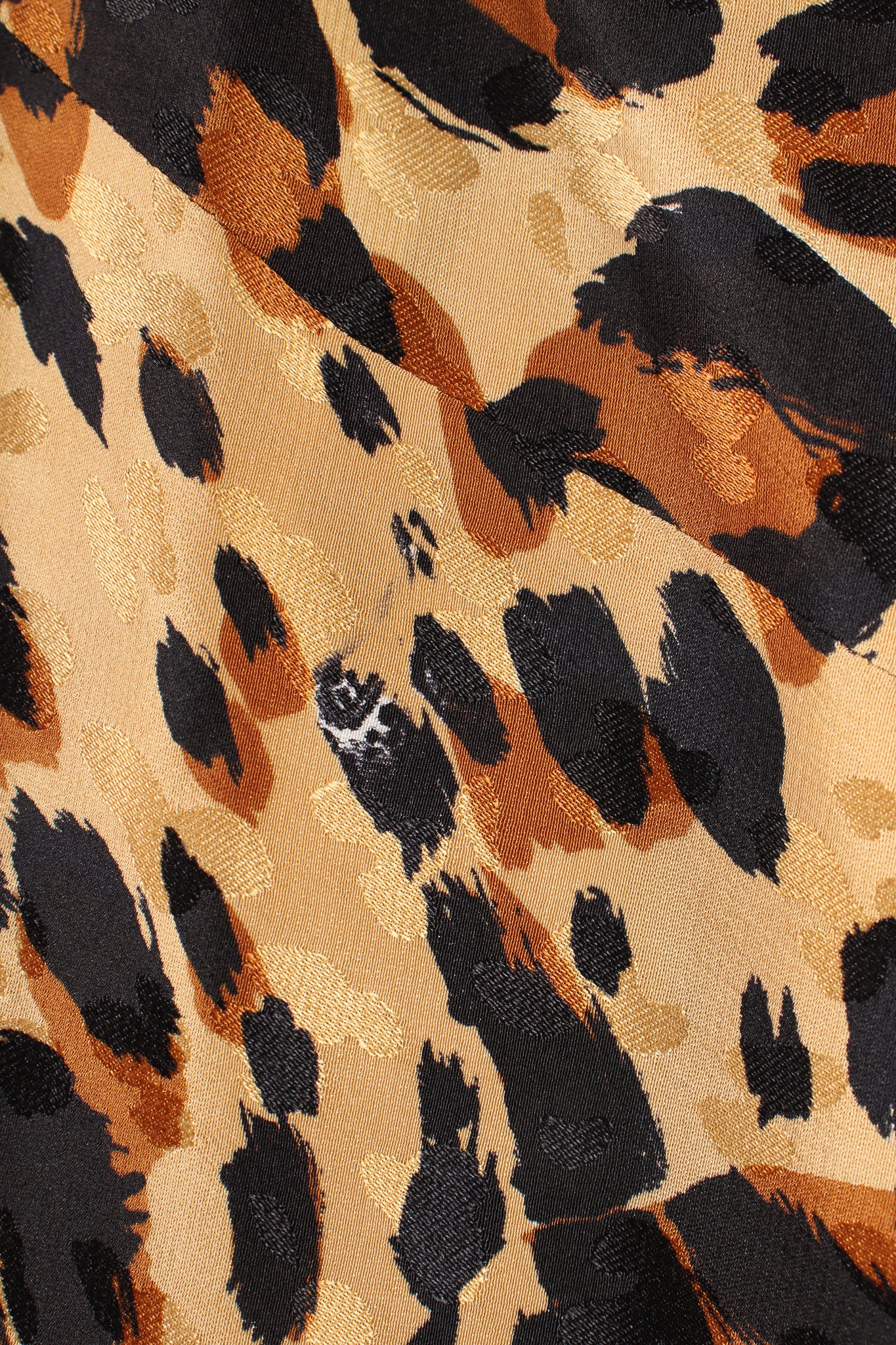 Vintage Yves Saint Laurent YSL Leopard Scarf Dress fabric spot at Recess Los Angeles