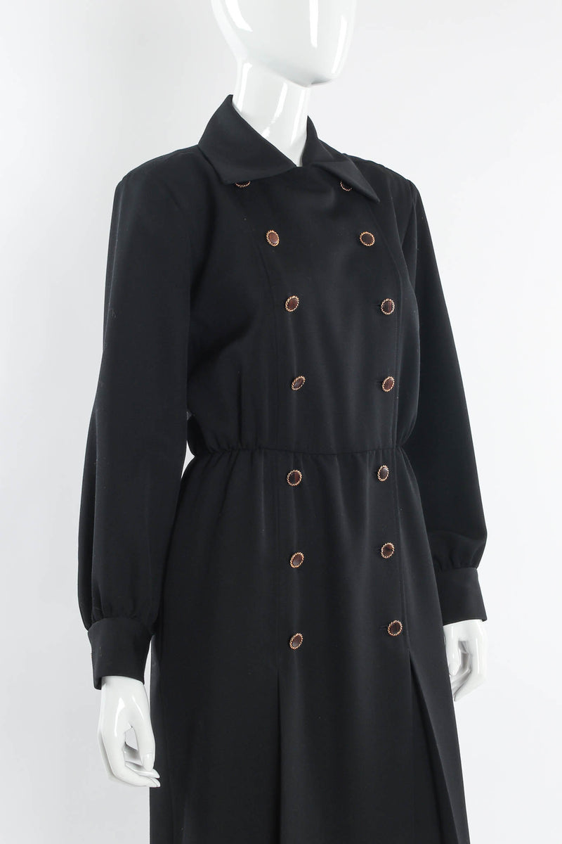 Vintage Saint Laurent Double Breasted Coat Dress mannequin angle close @ Recess Los Angeles