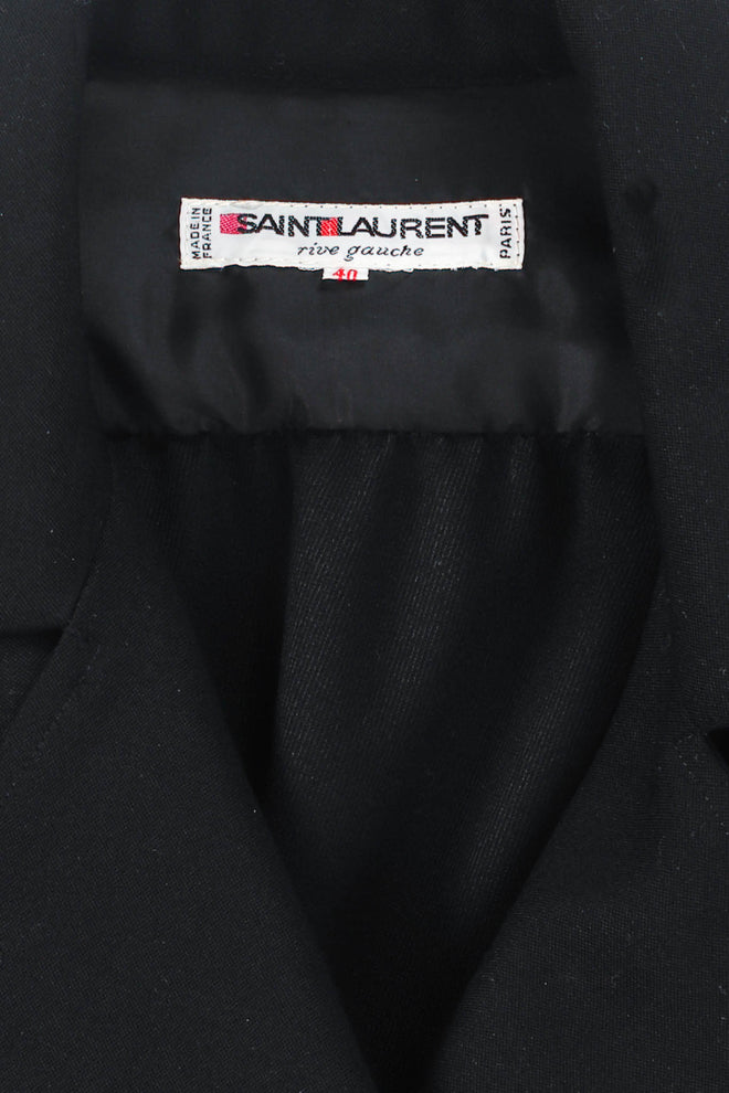 Vintage Saint Laurent Double Breasted Coat Dress tag @ Recess Los Angeles