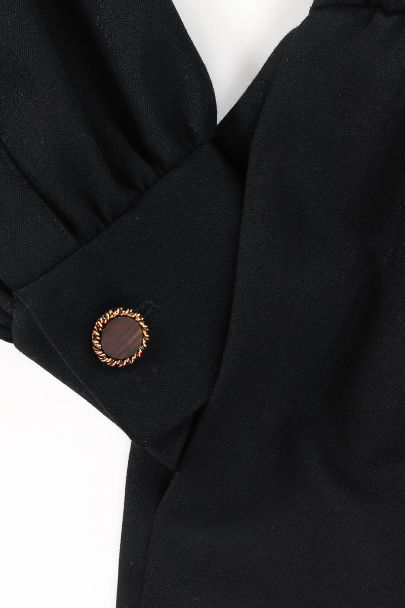 Vintage Saint Laurent Double Breasted Coat Dress sleeve close @ Recess Los Angeles