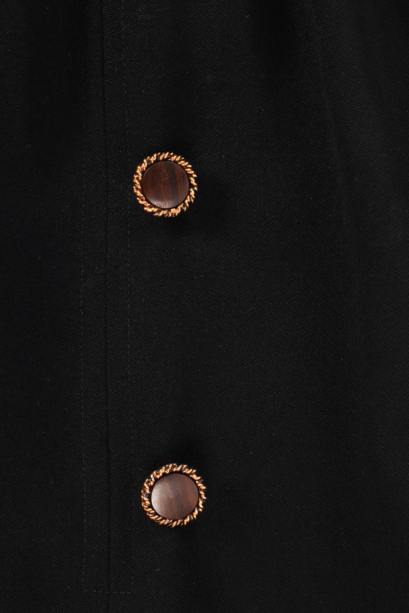 Vintage Saint Laurent Double Breasted Coat Dress button close @ Recess Los Angeles