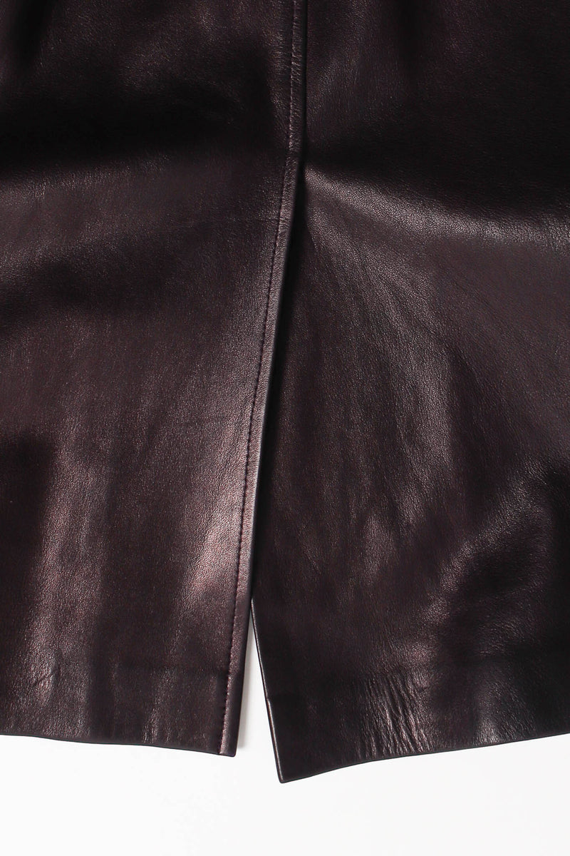 Vintage Saint Laurent 1980s Leather Dress Jacket hem @ Recess Los Angeles