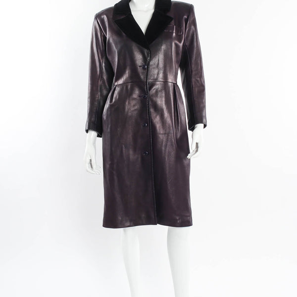 Vintage Saint Laurent Leather Coat Dress – Recess