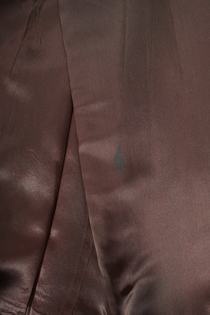 Vintage Yves Saint Laurent YSL Wool Herringbone Swing Coat lining stain @ Recess LA