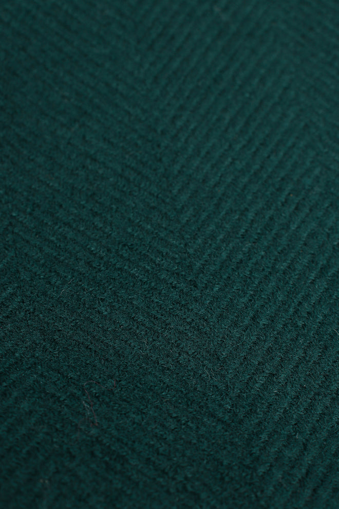 Vintage Yves Saint Laurent YSL Wool Herringbone Swing Coat fabric detail @ Recess LA