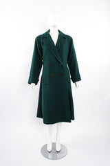 Vintage Yves Saint Laurent YSL Wool Herringbone Swing Coat on Mannequin front @ Recess LA