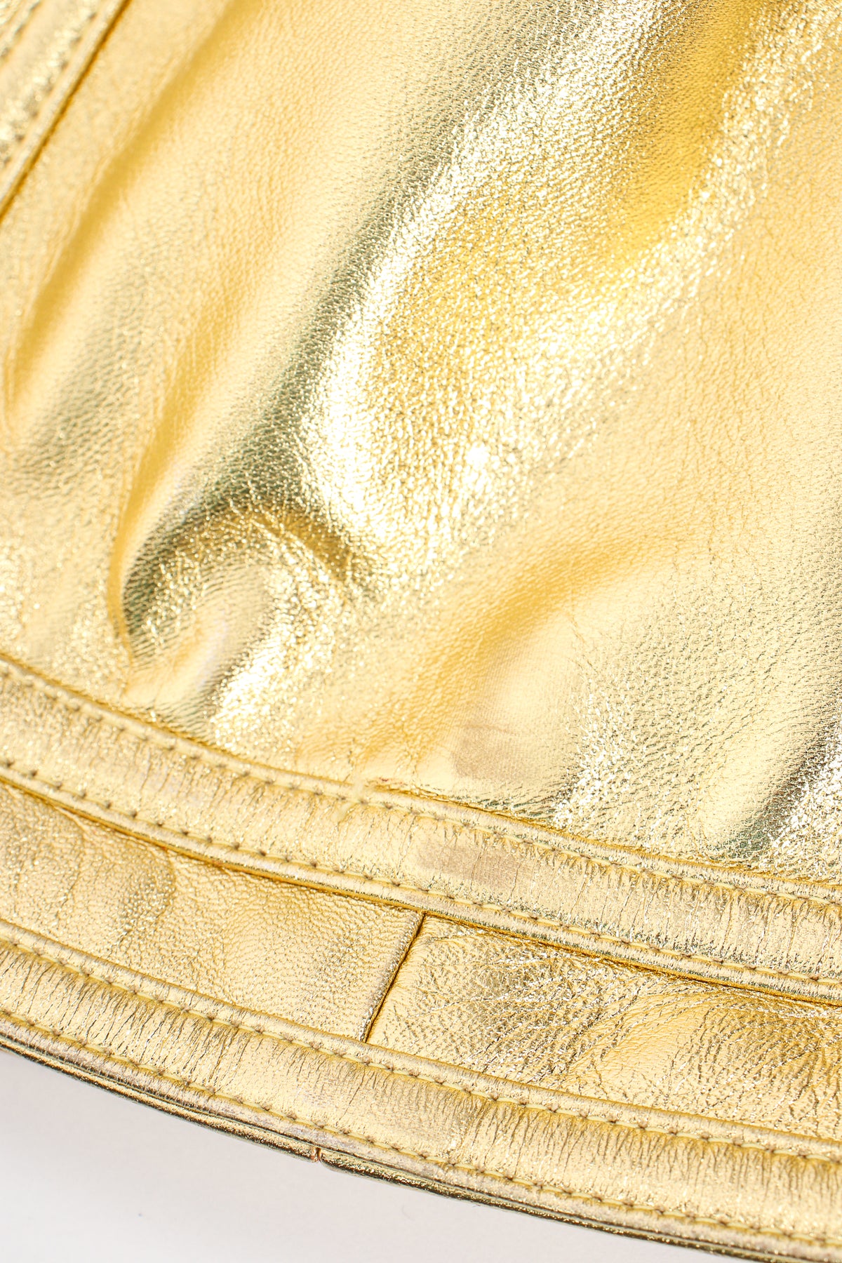 Vintage YSL Yves Saint Laurent Gold Leather Lamé Jacket – Recess