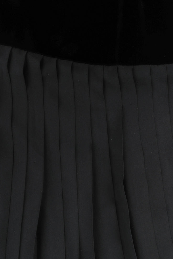 Vintage Yves Saint Laurent Silk Velvet Pleated Skirt pleats @ Recess Los Angeles