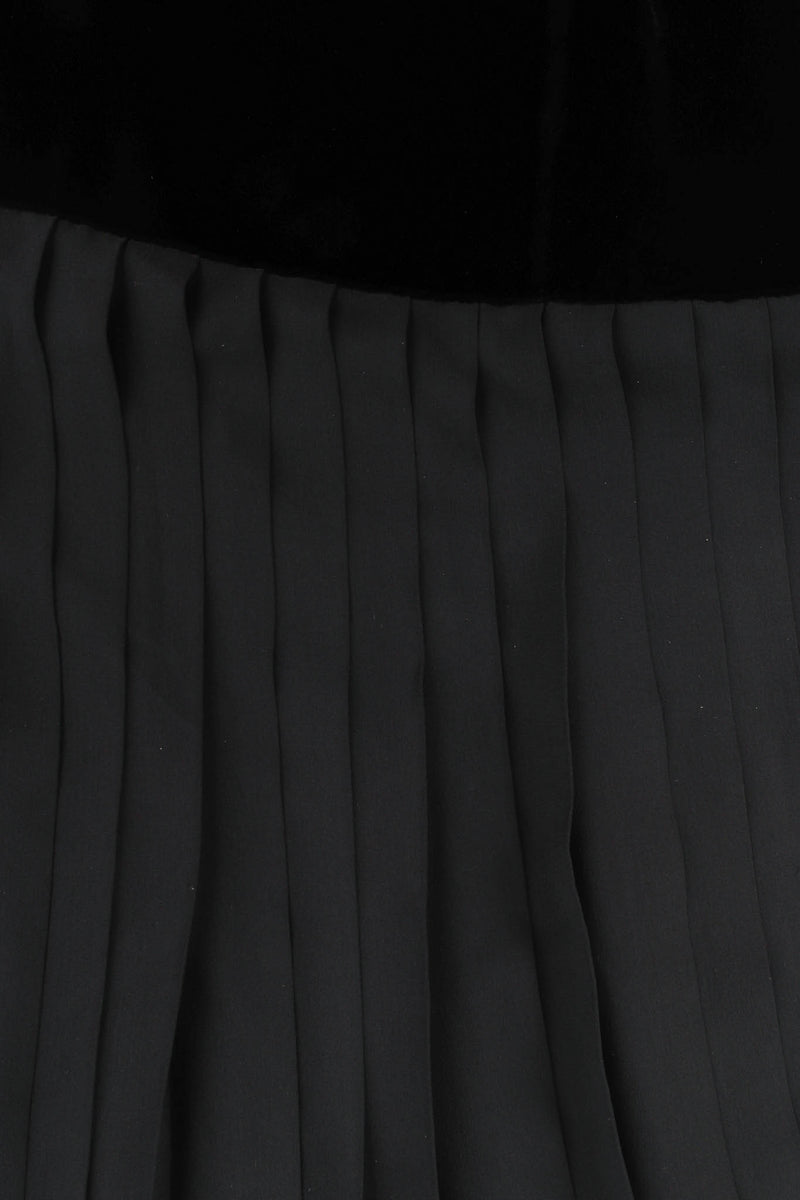 Vintage Yves Saint Laurent Silk Velvet Pleated Skirt pleats @ Recess Los Angeles