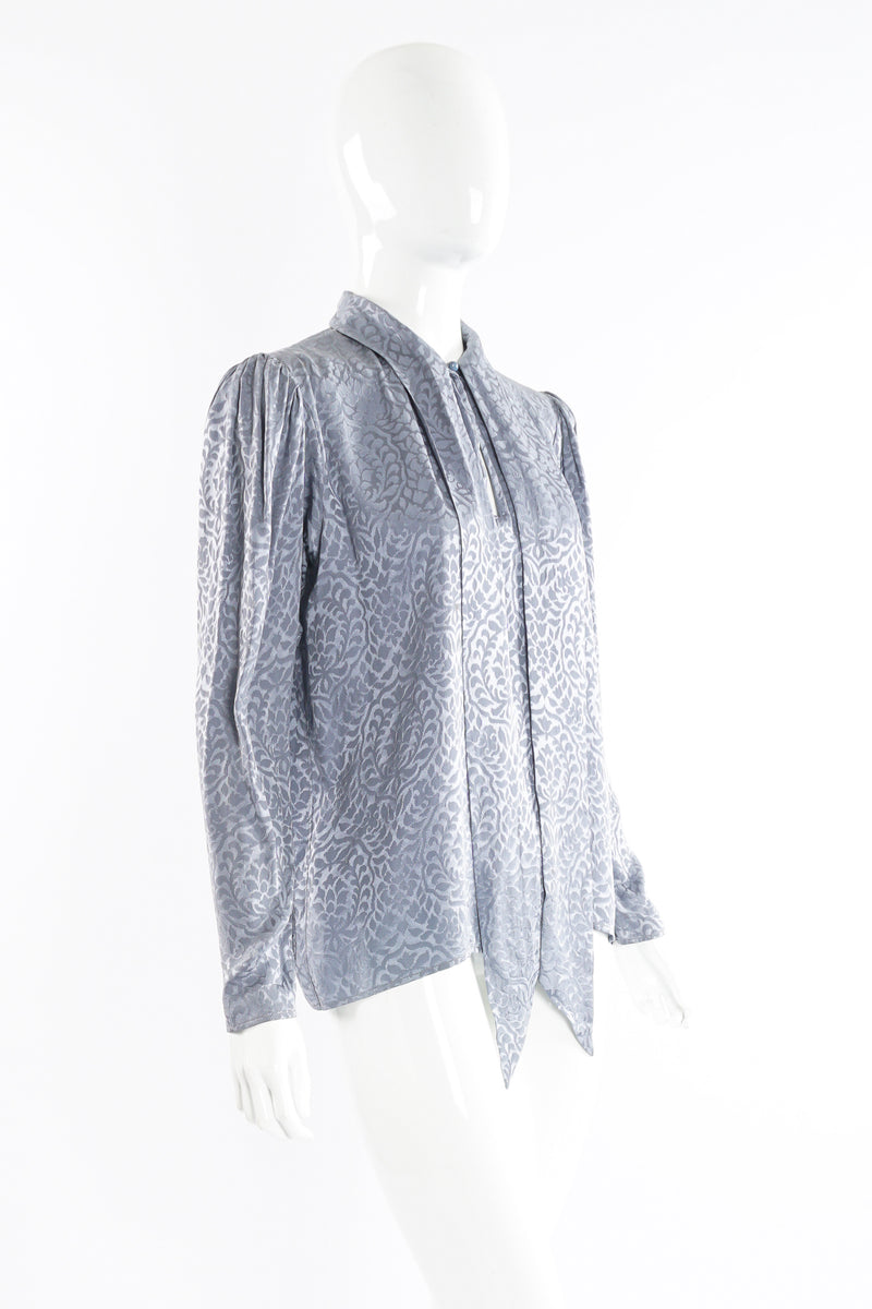 Vintage Saint Laurent Sheer Silk Tie Blouse – Recess