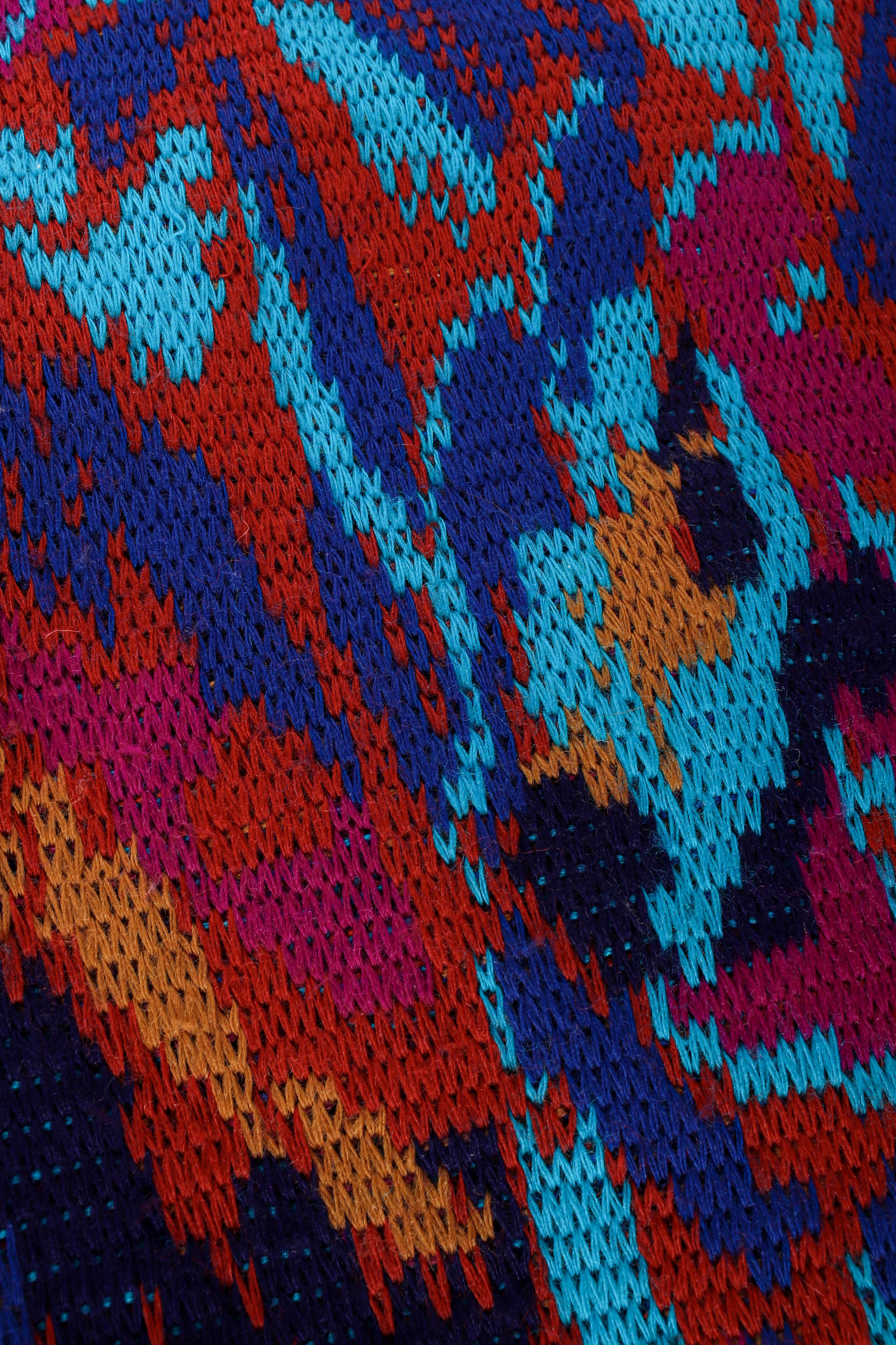 Vintage Saint Laurent YSL Oversized Autumnal Knit Cardigan detail crop at Recess Los Angeles
