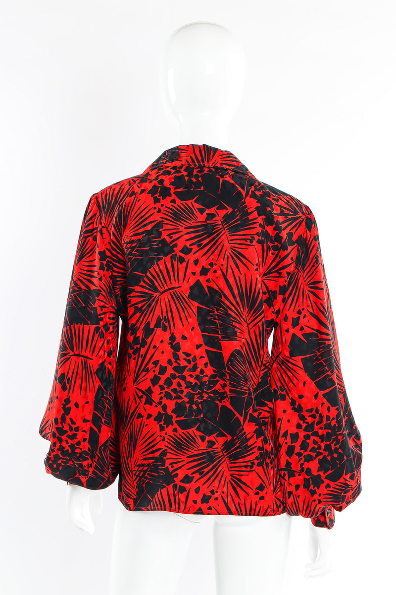 Print blouse by Saint Laurent Rive Gauche mannequin back @recessla