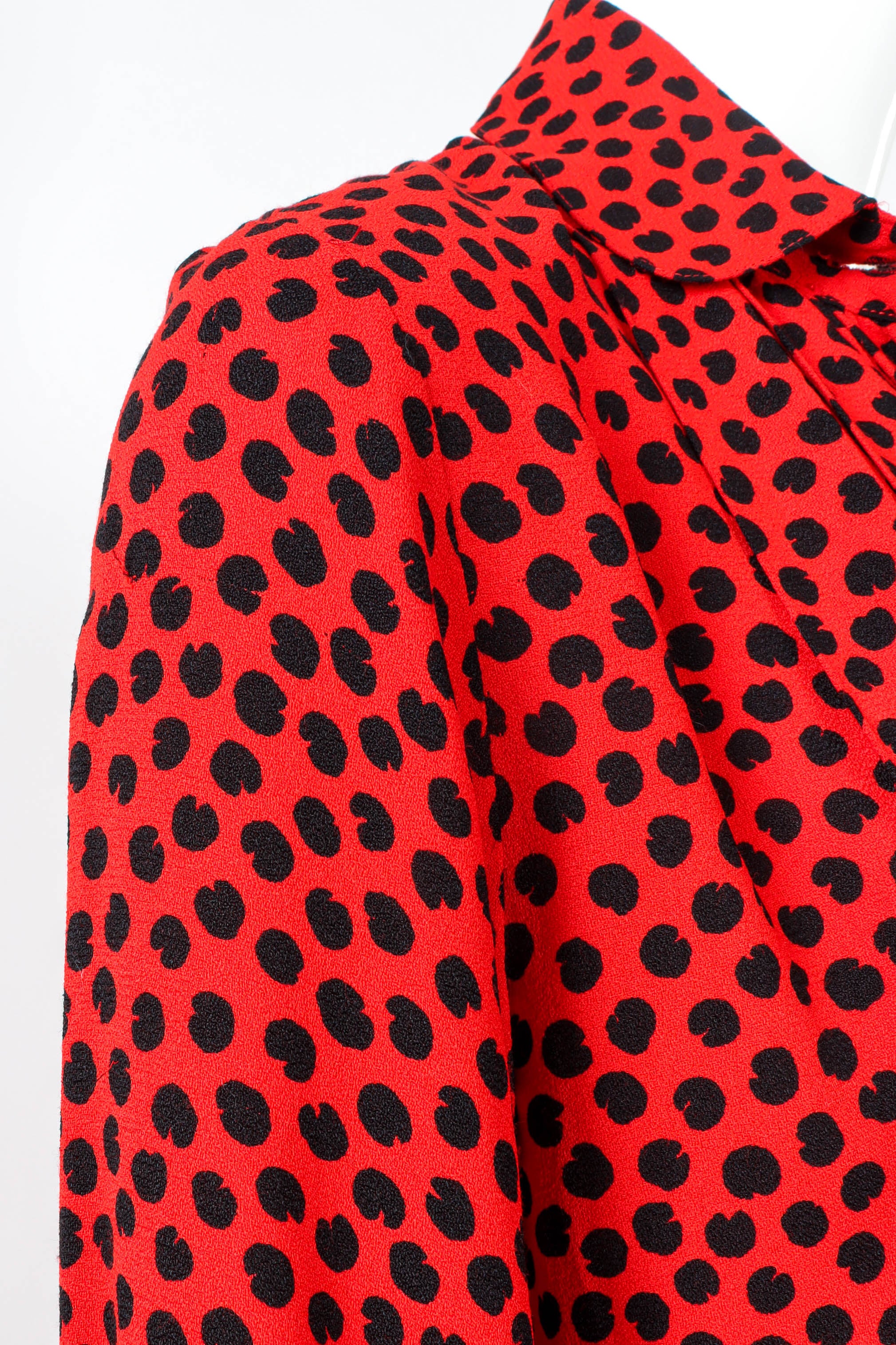Vintage Saint Laurent Abstract Dot Print Dress shoulder detail @ Recess LA