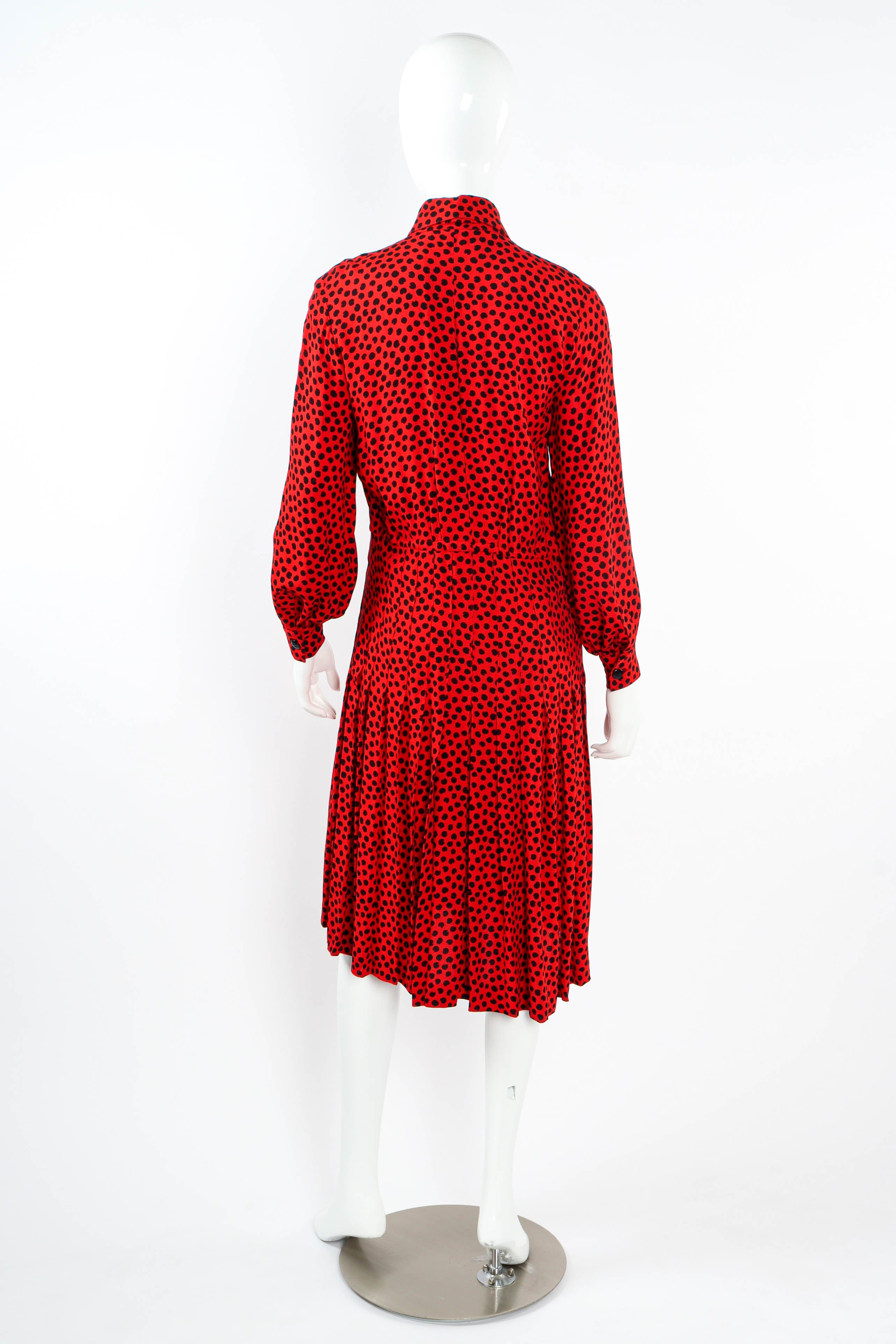 Vintage Saint Laurent Abstract Dot Print Dress mannequin back  @ Recess LA