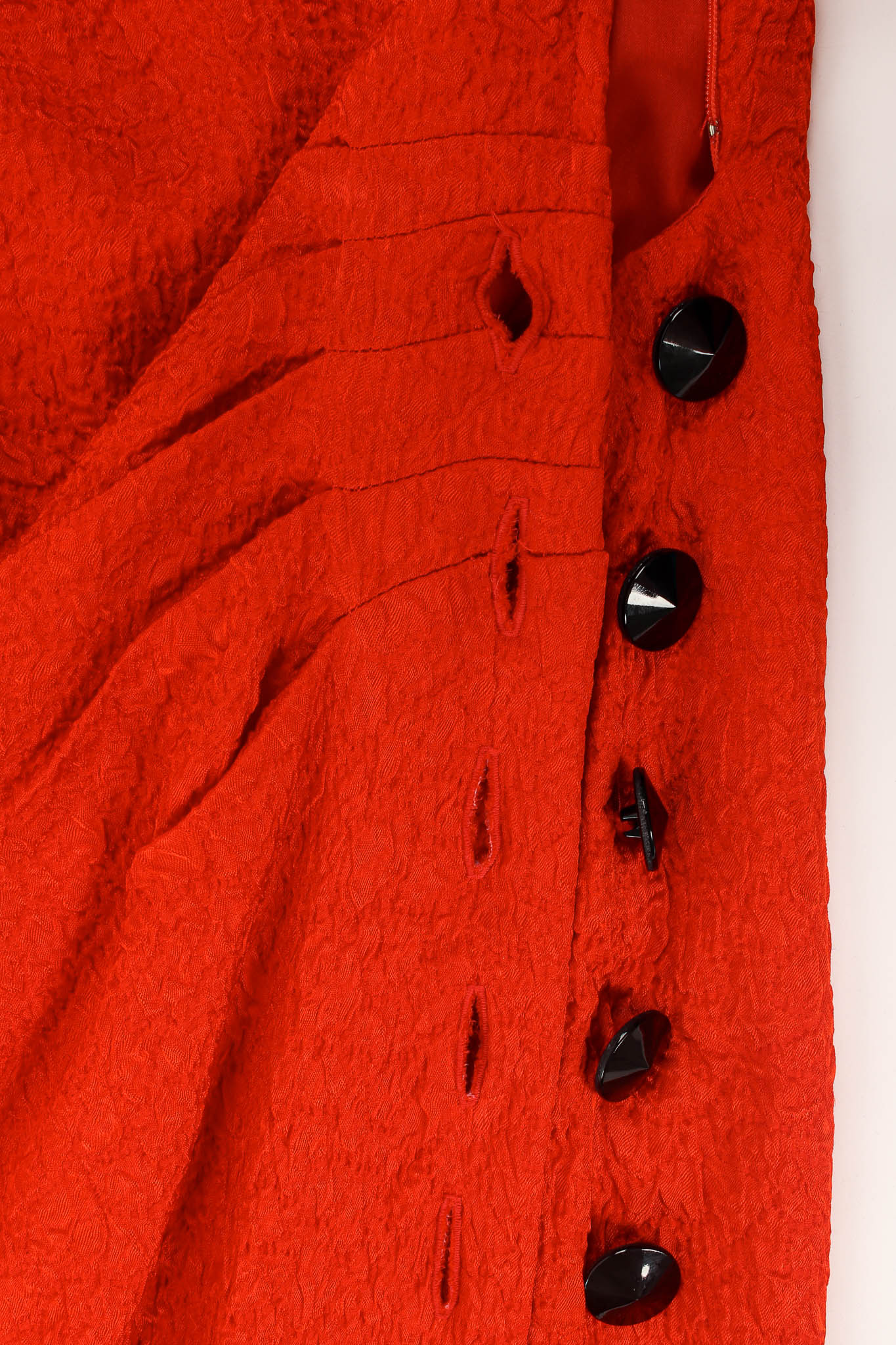Vintage Yves Saint Laurent 1990s Textured Crinkle Dress buttons @ Recess Los Angeles