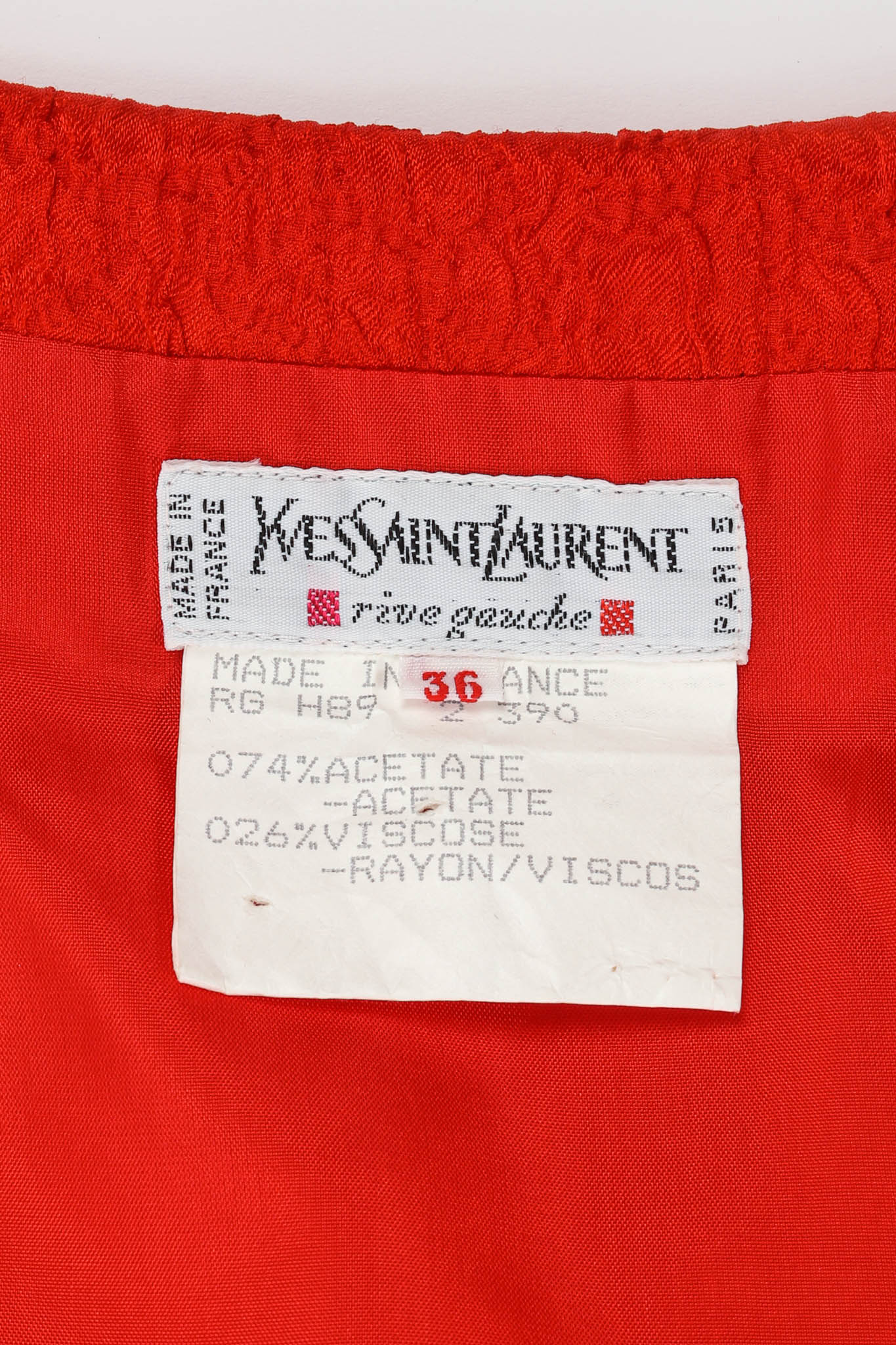 Vintage Yves Saint Laurent 1990s Textured Crinkle Dress tag @ Recess Los Angeles