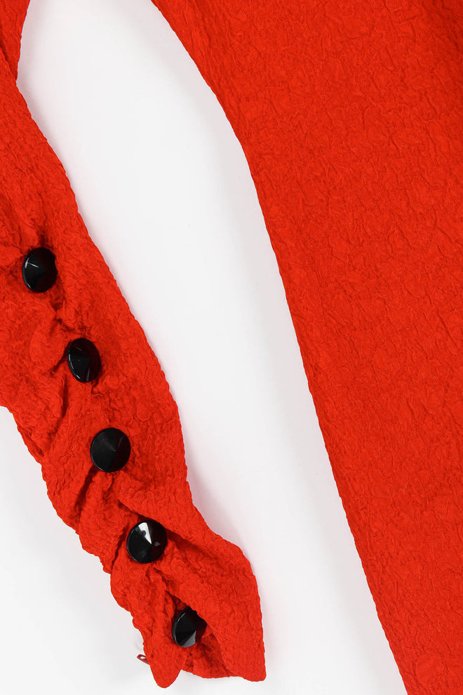 Vintage Yves Saint Laurent 1990s Textured Crinkle Dress sleeve @ Recess Los Angeles
