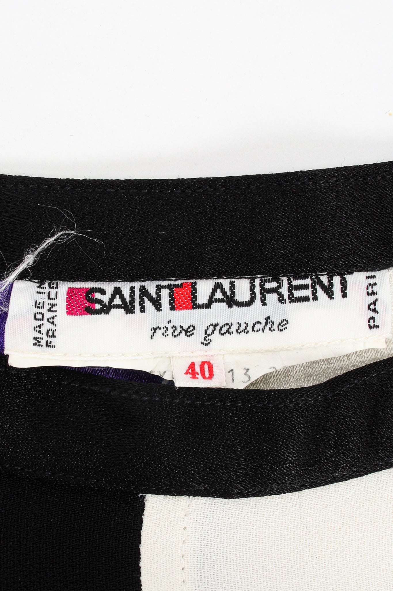 Vintage YSL Yves Saint Laurent Mondrian Stripe Carwash Sash Dress label @ Recess LA