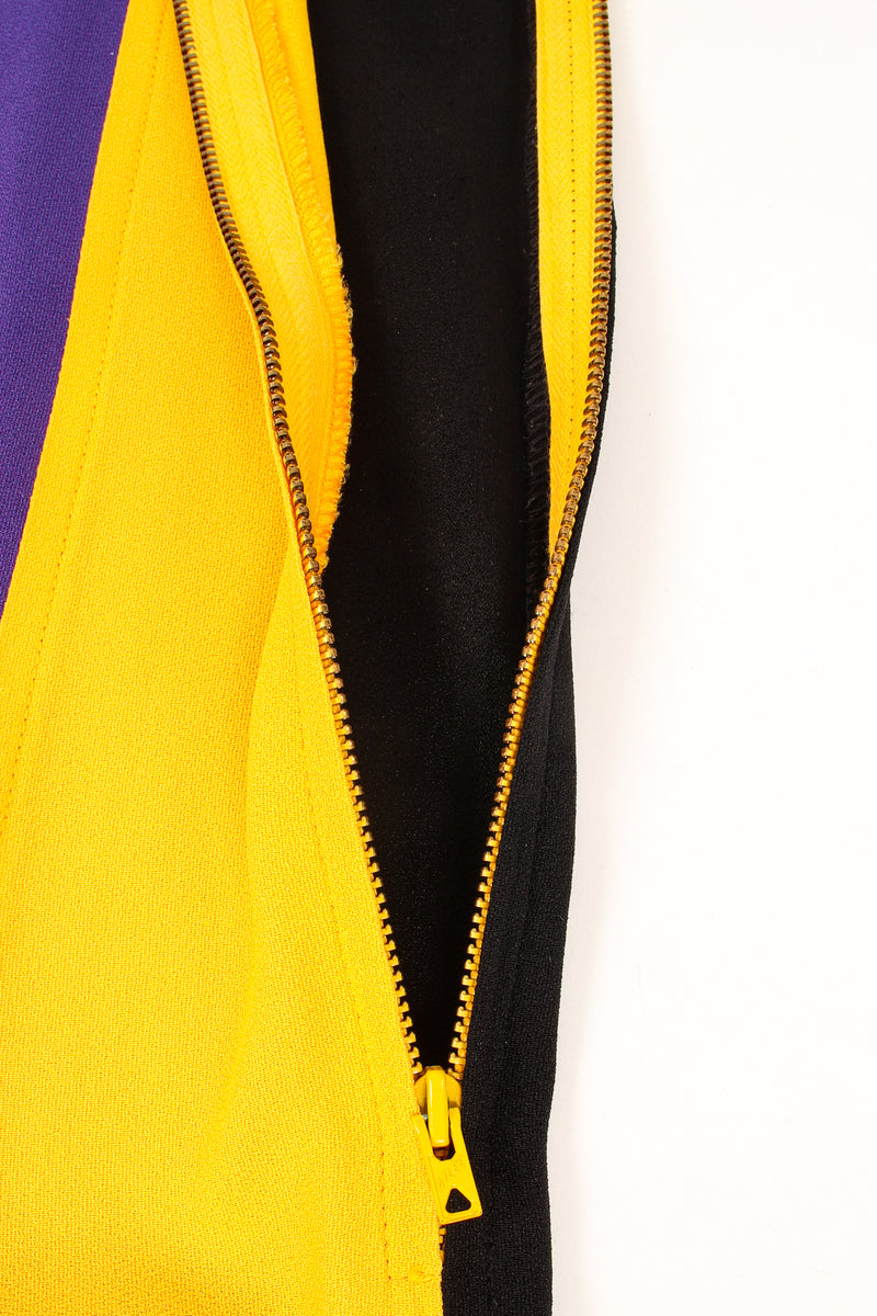 Vintage YSL Yves Saint Laurent Mondrian Stripe Carwash Sash Dress zipper @ Recess LA