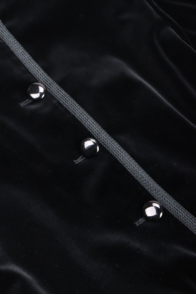 Recess Los Angeles Vintage YSL Yves Saint Laurent Long Velvet Russian Collection Cossack Coat Dress