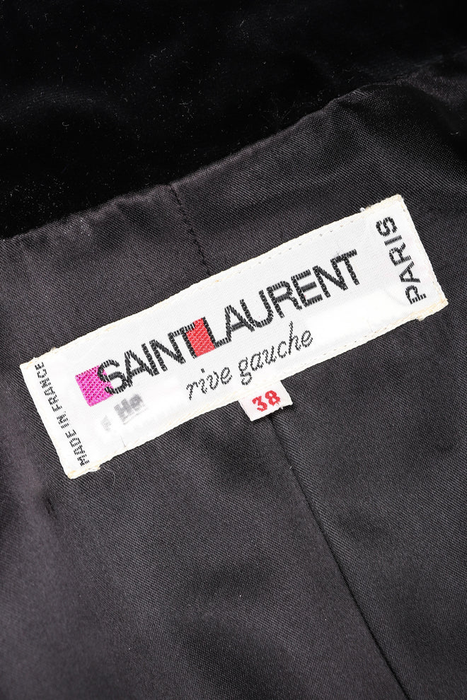 Recess Los Angeles Vintage YSL Yves Saint Laurent Long Velvet Russian Collection Cossack Coat Dress