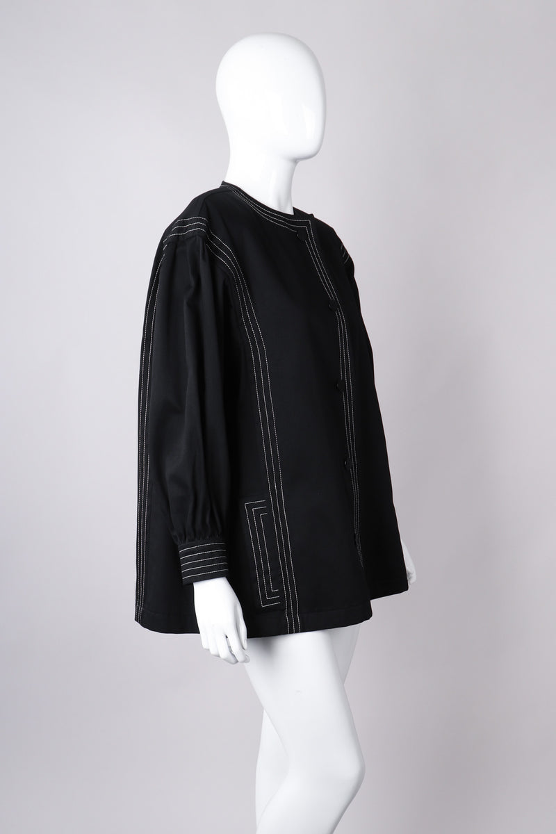 Vintage Yves Saint Laurent YLS Topstitched Swing Coat – Recess