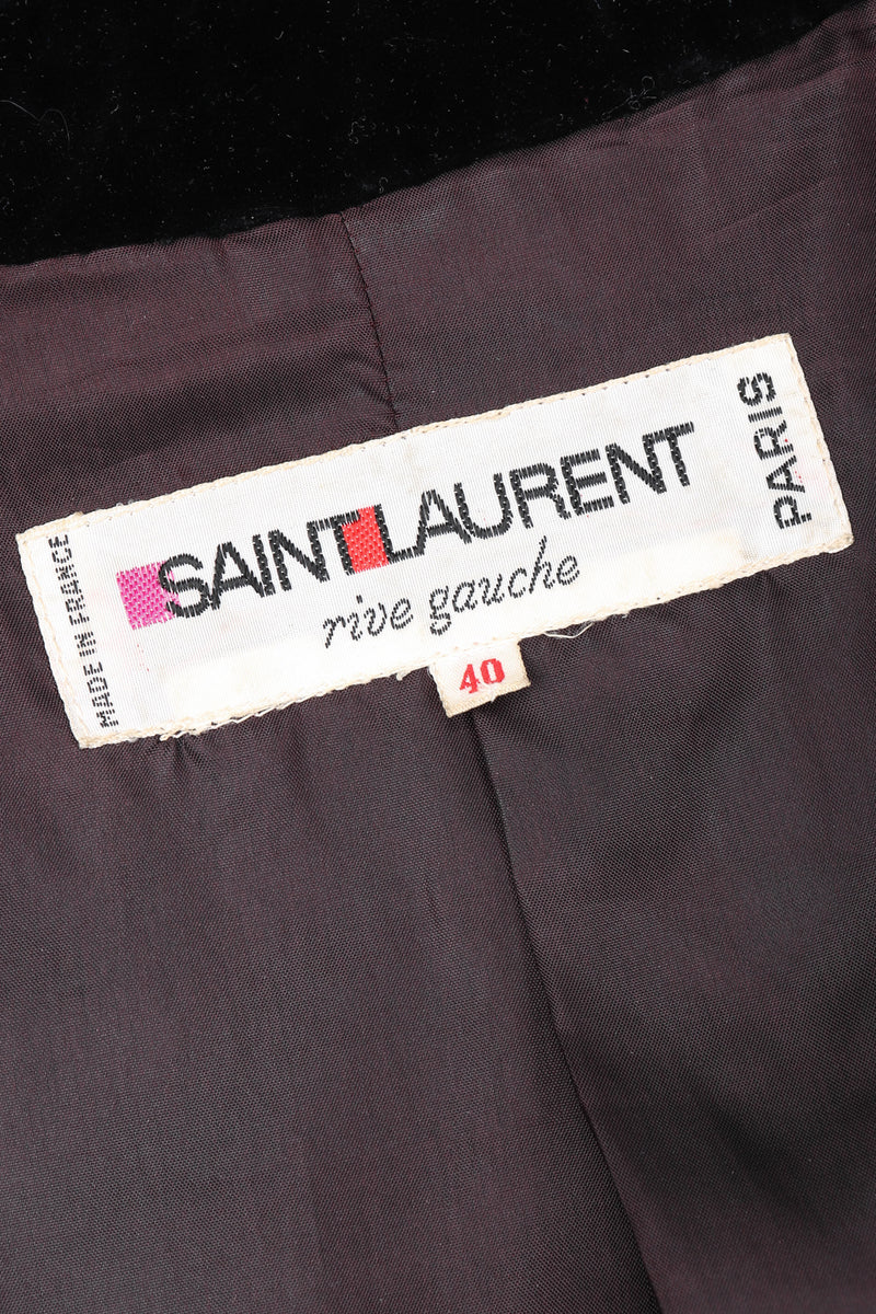 Vintage Yves Saint Laurent YSL Victorian Velvet Ruffle Jacket – Recess