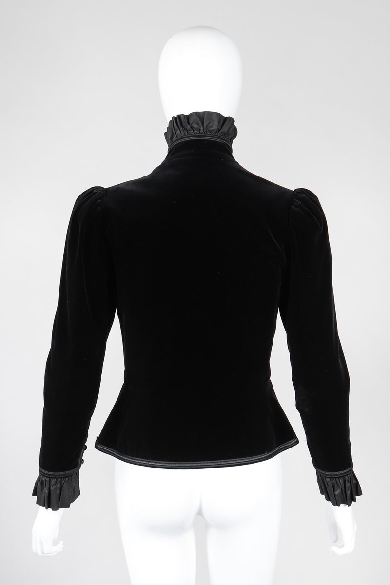 Recess Los Angeles Vintage Yves Saint Laurent YSL Victorian Velvet Ruffle Jacket