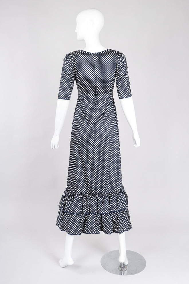 Recess Los Angeles Vintage YSL Yves Saint Laurent Ruffled Prairie Dot Dress
