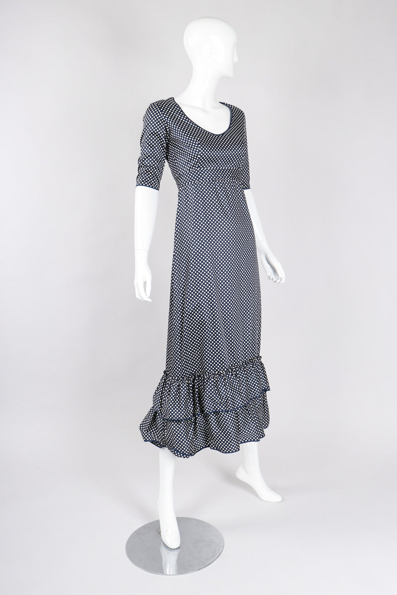 Recess Los Angeles Vintage YSL Yves Saint Laurent Liberation Ruffled Prairie Dot Dress