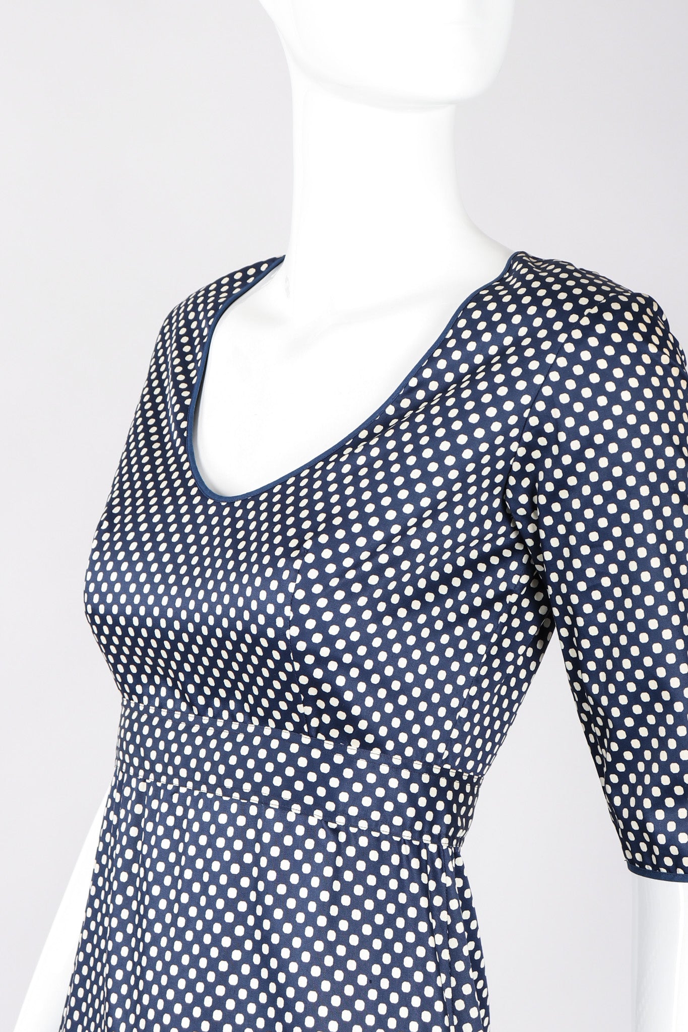 Recess Los Angeles Vintage YSL Yves Saint Laurent Ruffled Prairie Dot DressRecess Los Angeles Vintage YSL Yves Saint Laurent Liberation Ruffled Prairie Dot Dress