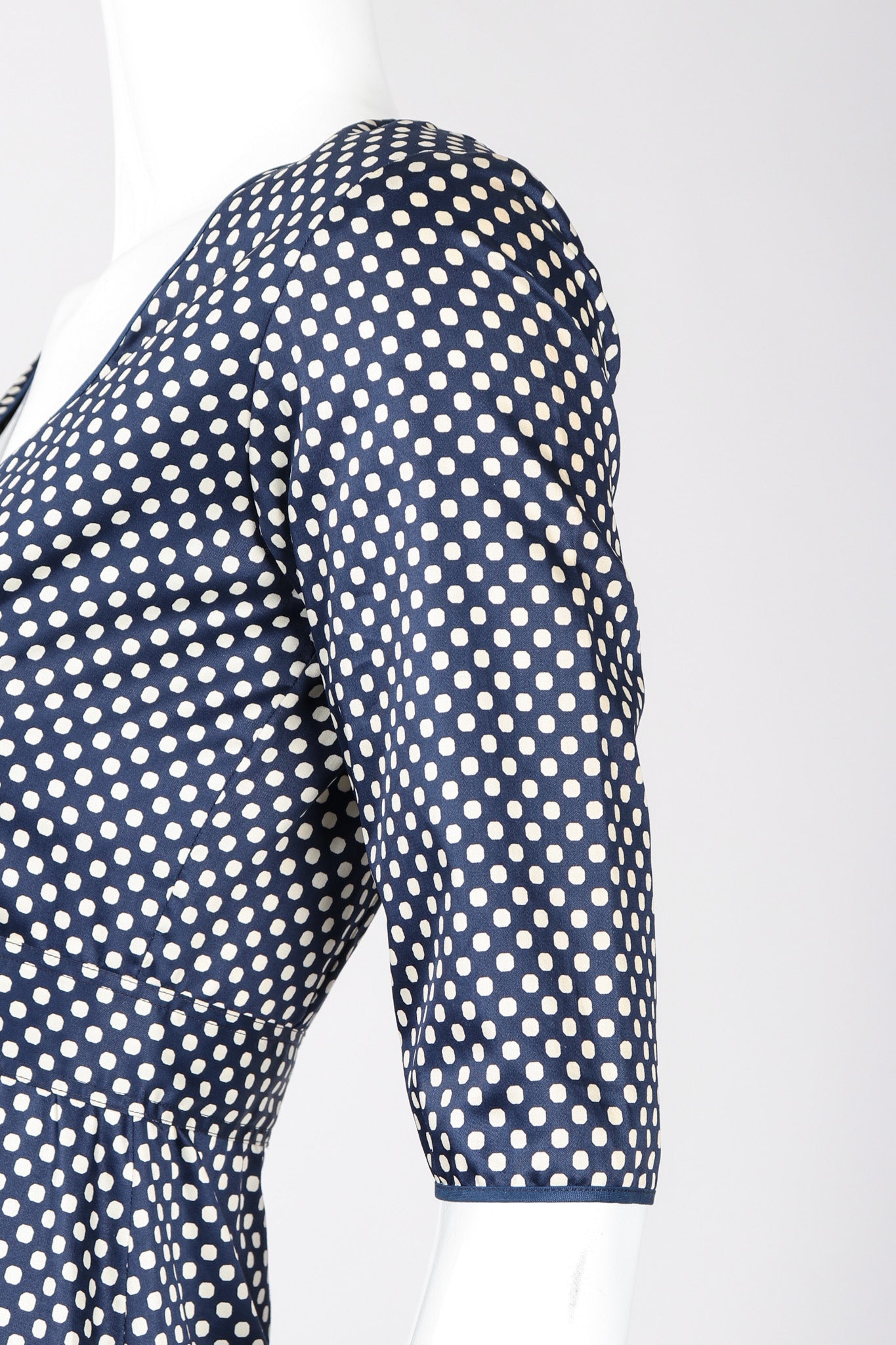 Recess Los Angeles Vintage YSL Yves Saint Laurent Ruffled Prairie Dot Dress