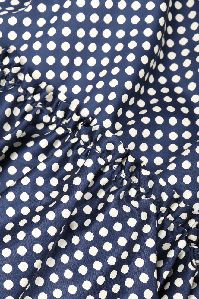 Recess Los Angeles Vintage YSL Yves Saint Laurent Ruffled Prairie Dot Dress