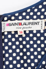 Recess Los Angeles Vintage YSL Yves Saint Laurent Liberation Ruffled Prairie Dot Dress