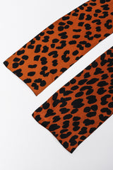 Recess Los Angeles Vintage Yves Saint Laurent Silk Animal Leopard Blouson Sleeves Button Cuff Long Neck Tie 