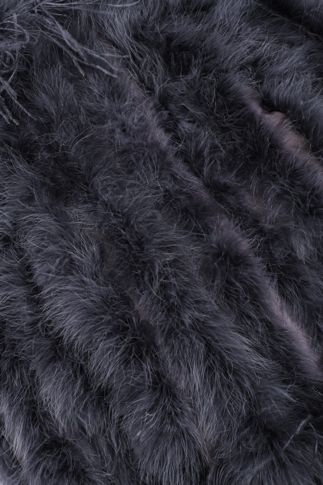 Recess Los Angeles Vintage YSL Yves Saint Laurent 70s Marabou & Ostrich Feather Glam Rockstar Jacket