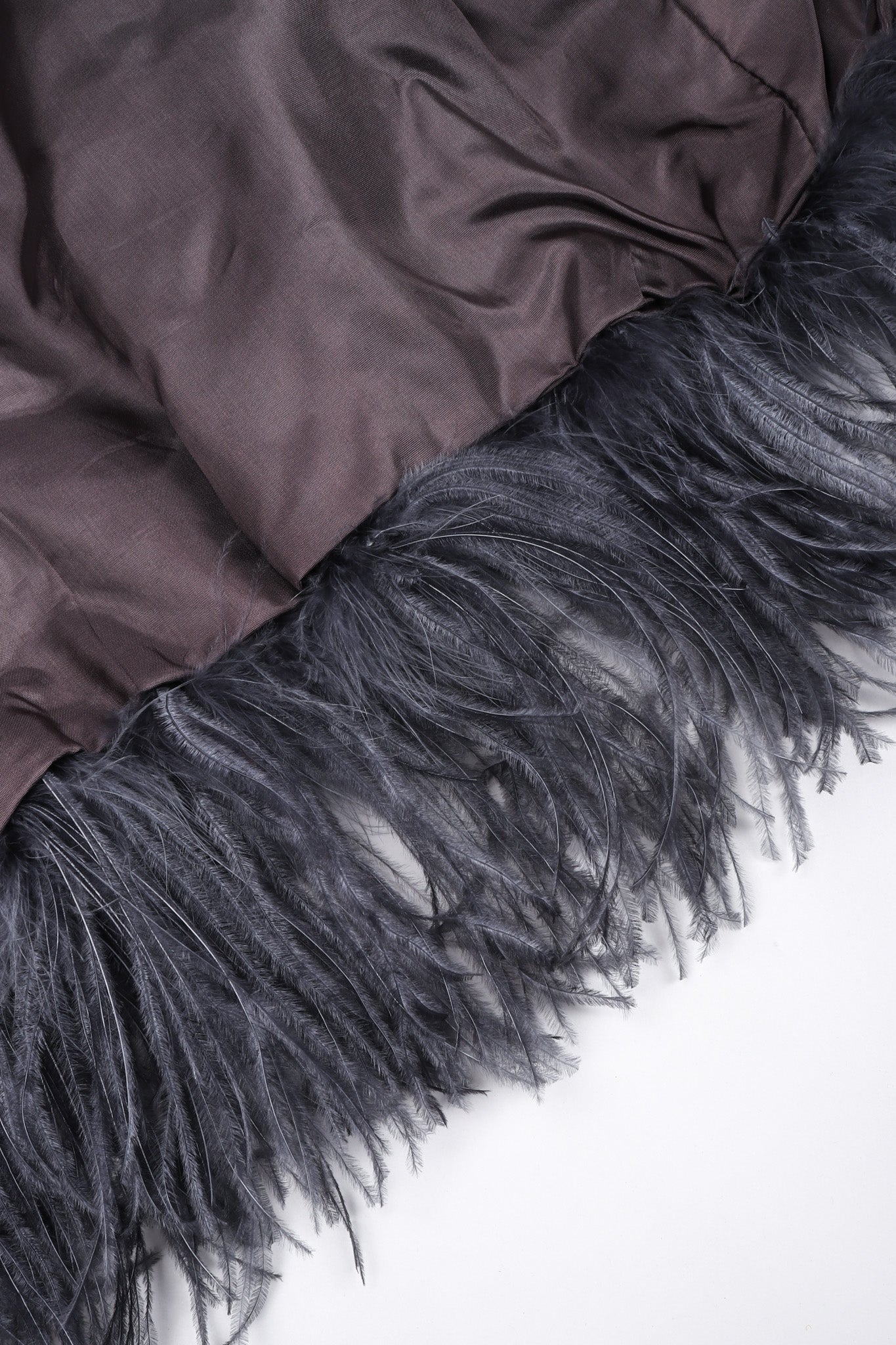 Recess Los Angeles Vintage YSL Yves Saint Laurent 70s Marabou & Ostrich Feather Glam Rockstar Jacket