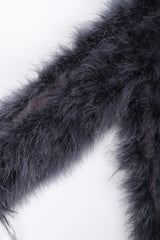 Recess Los Angeles Vintage YSL Yves Saint Laurent 70s Marabou & Ostrich Feather Glam Rockstar Jacket